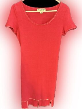 Bright Pink Short Sleeve Knit Dress